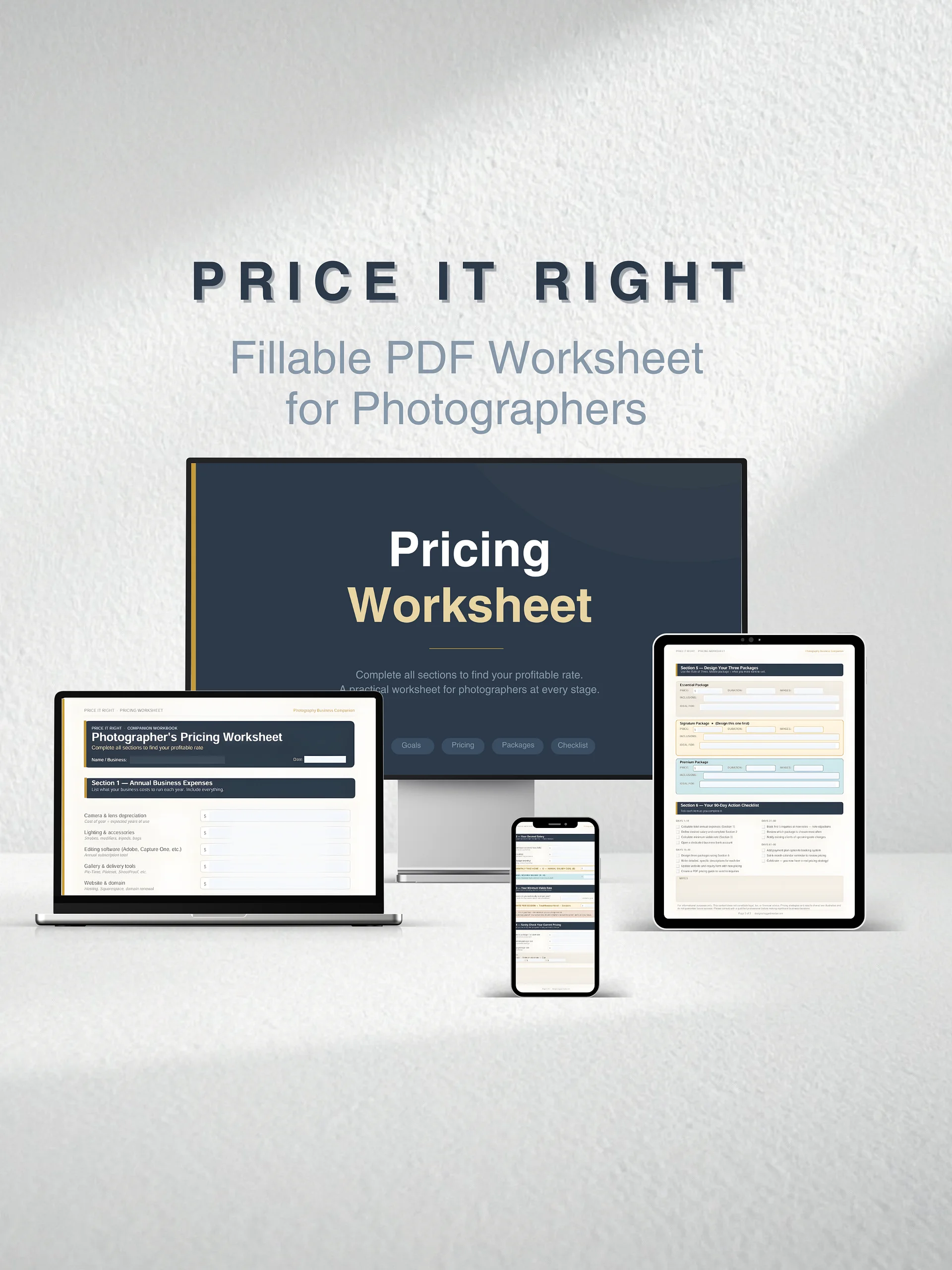 Pricing Worksheet for Photographers - Limited Launch Sale - 50% Off product image (2)