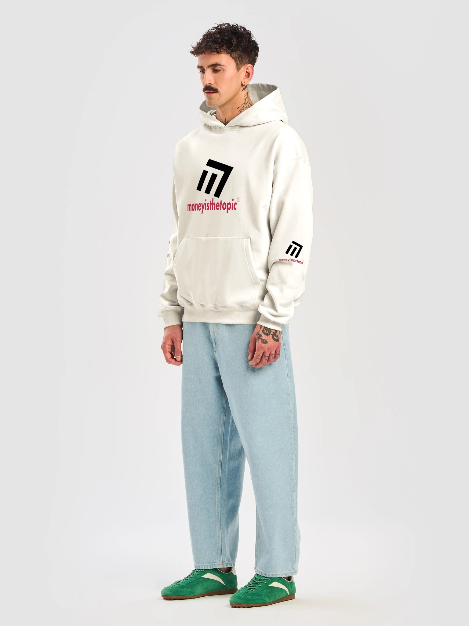MONEY Club French-Terry Off-White Color Hoodie Unisex product image (7)