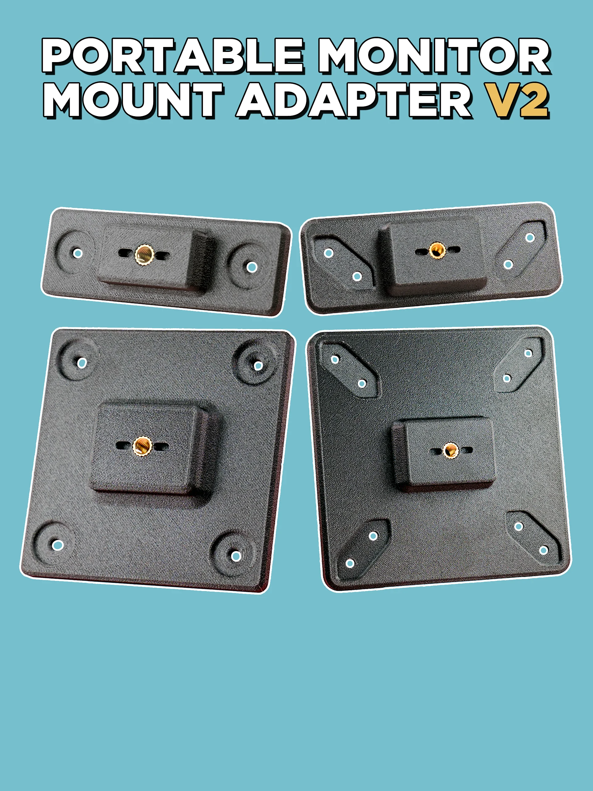 Veptor - Portable Monitor VESA 1/4" Adapter, 100mm 75mm product image (1)