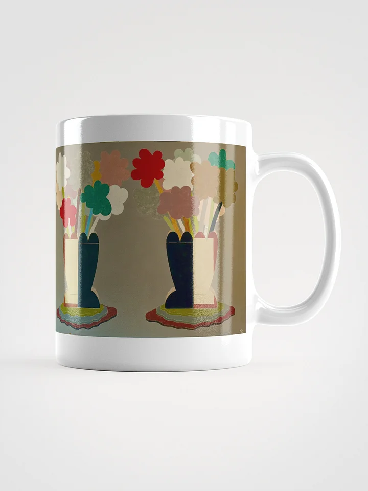 Two Flowers on White Glossy Mug product image (1)