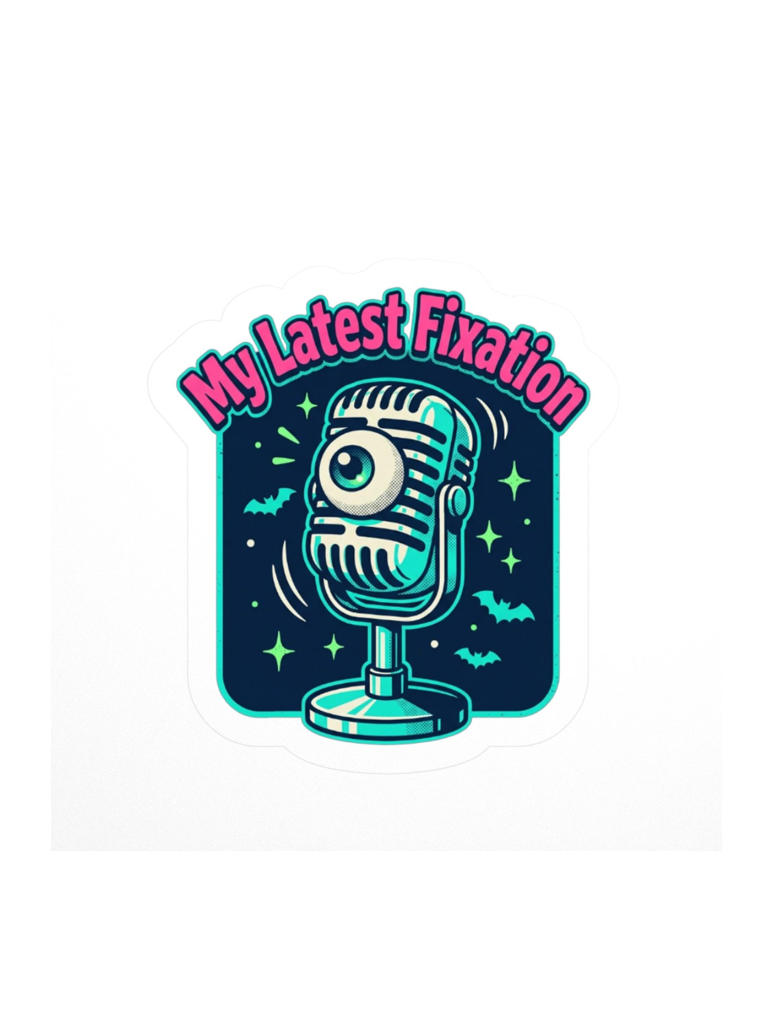 My Latest Fixation Retro Microphone Kiss Cut Sticker product image (3)
