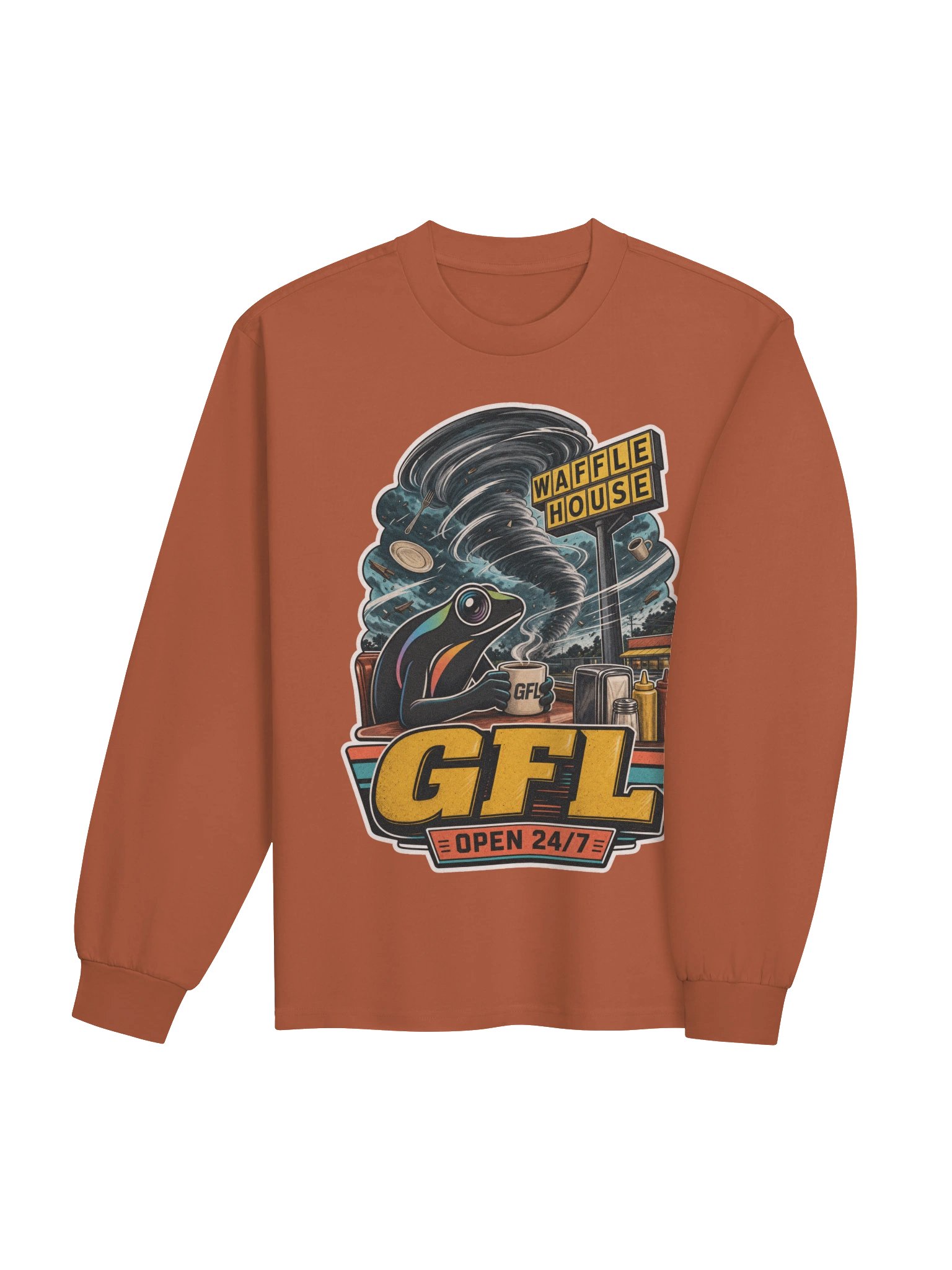 Waffle House Tornado GFL Long Sleeve Tee product image (24)