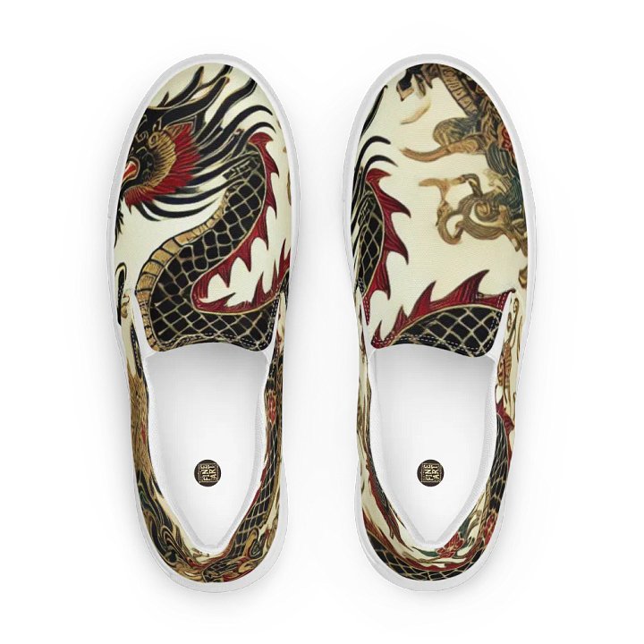 Dragon Blossom Slip-On Canvas Shoes product image (1)