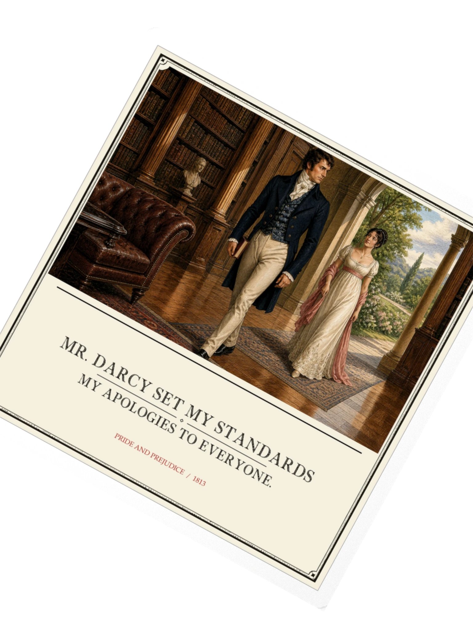 Darcy Set My Standards -- Pride and Prejudice Sticker product image (2)