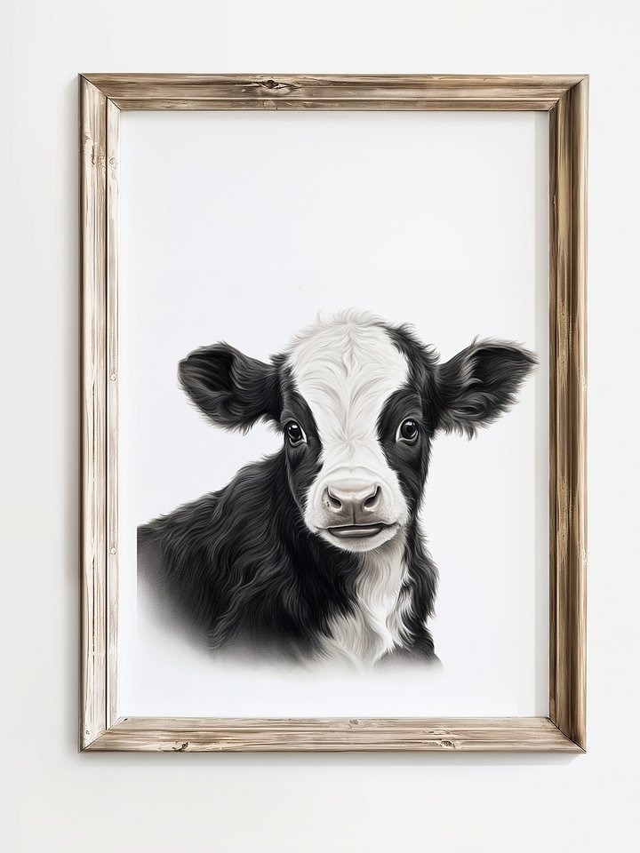 Watercolor Holstein Cow, Farm Animal Print product image (1)