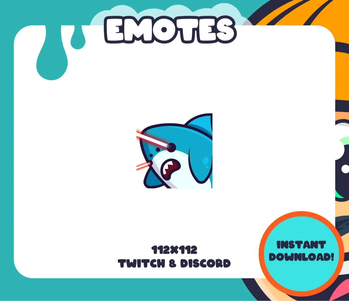 *Animated* Laser Shark Emote product image (2)