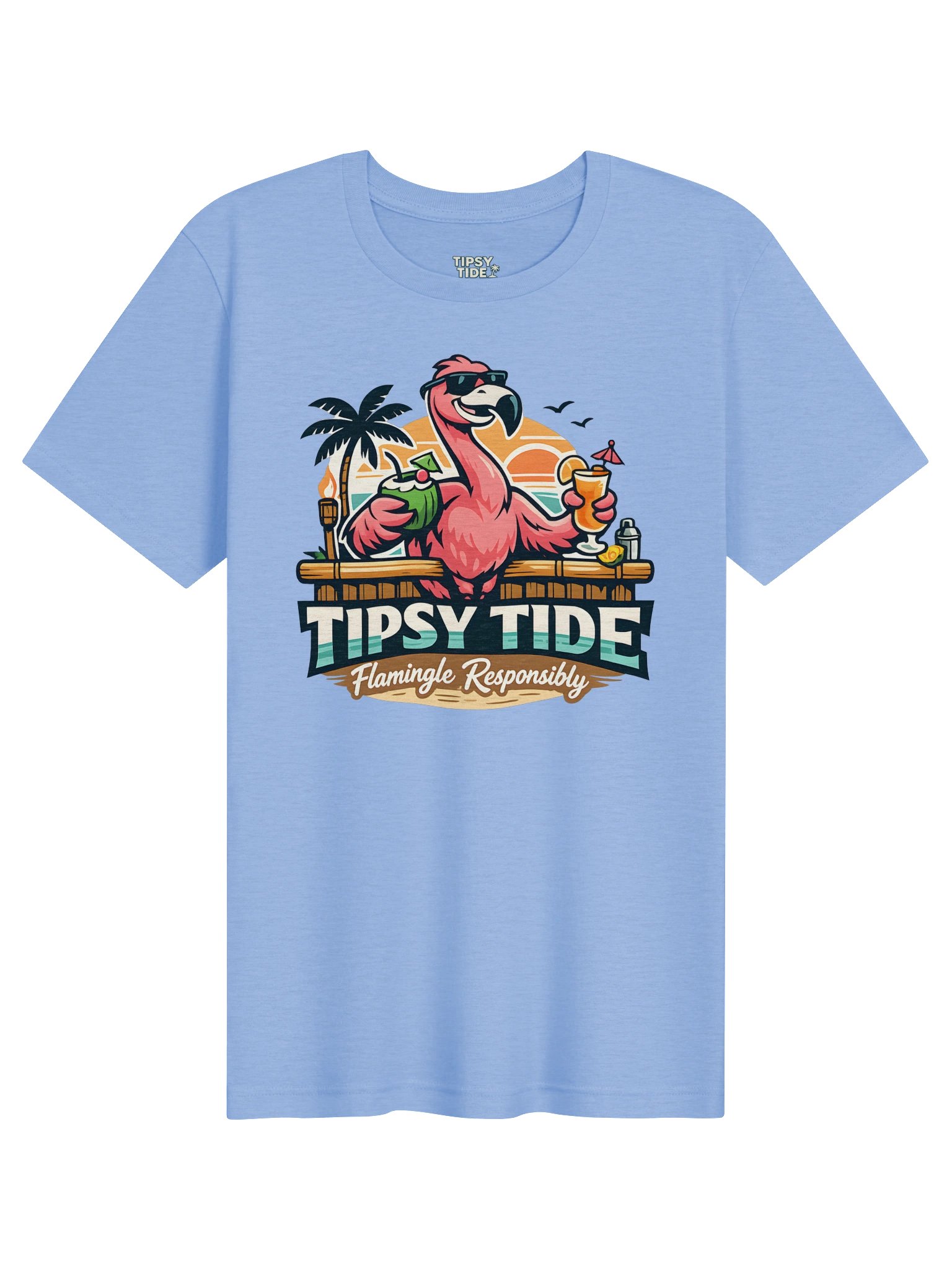 Tipsy Tide Flamingo Beach Tee product image (1)