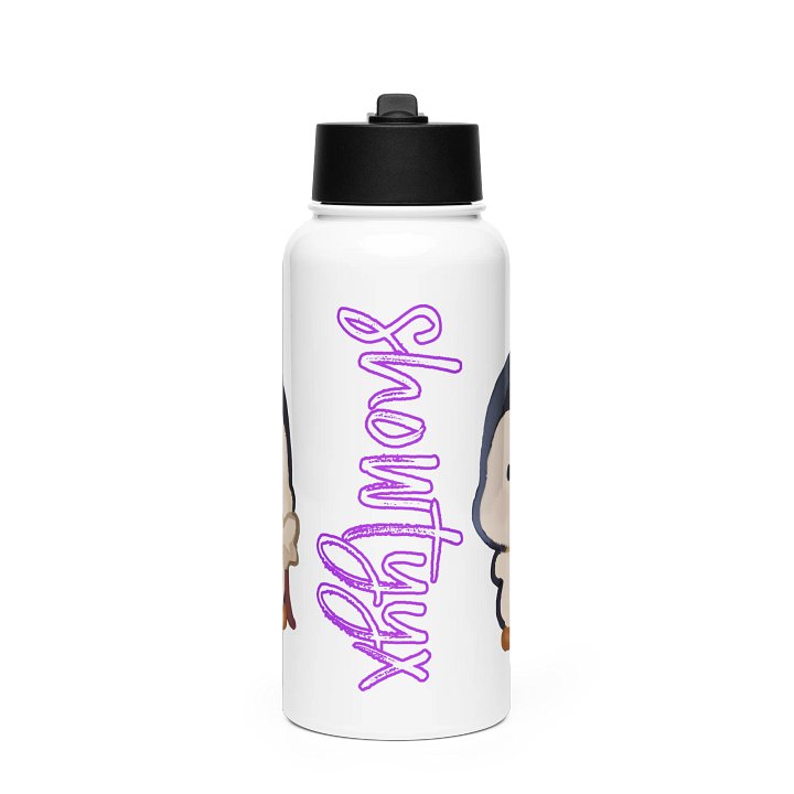Purple Stainless Steel Water Bottle with a Straw Lid product image (1)