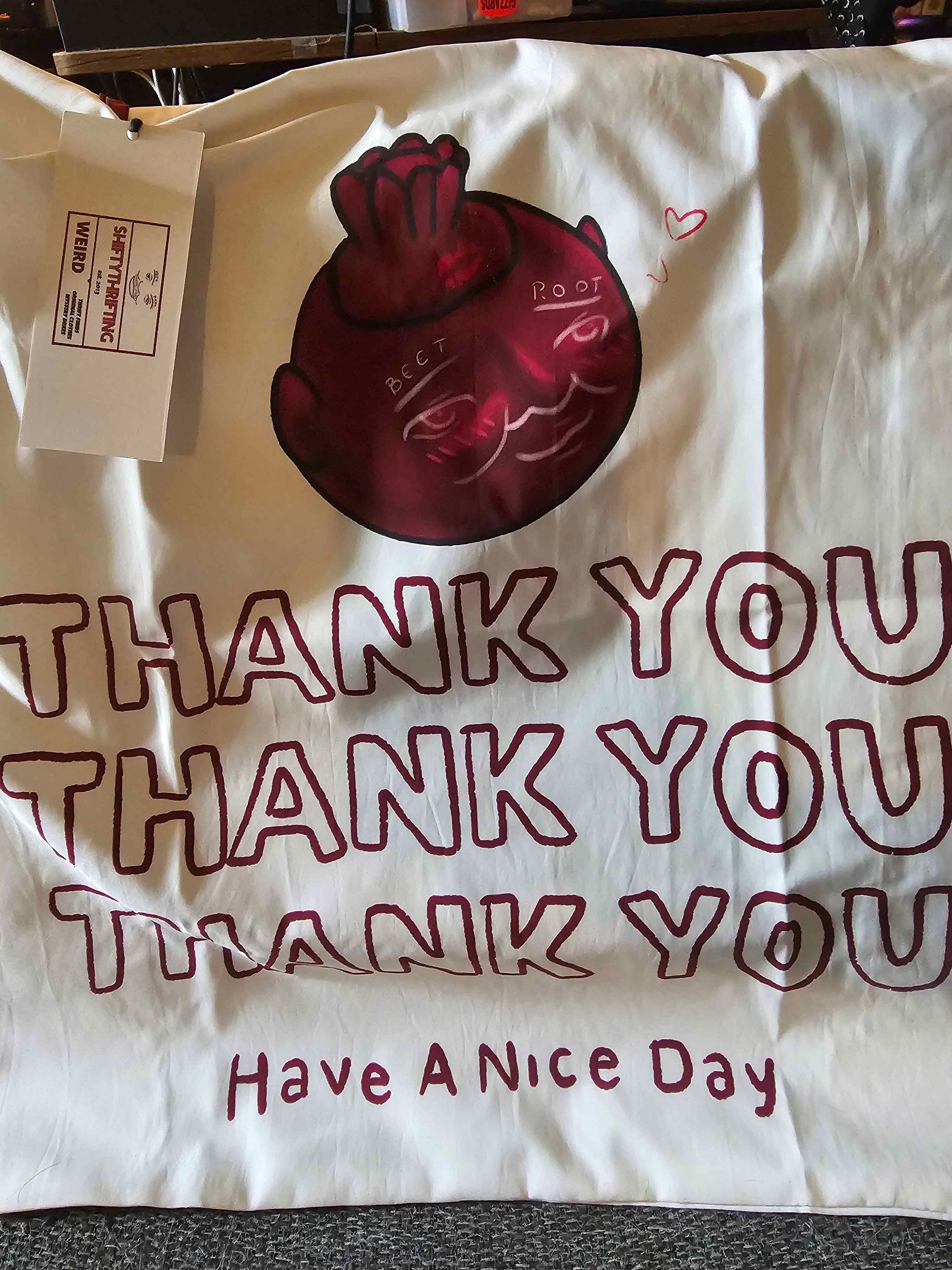 Beet Poot reusable shopping bag product image (1)