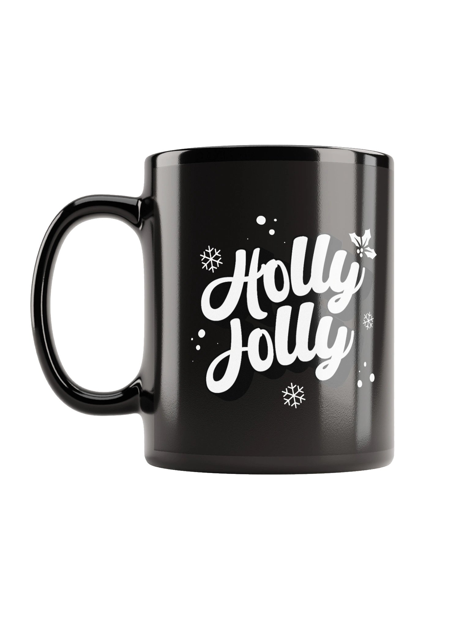 HOLLY JOLLY Coffee Mug Christmas Typography Minimalist product image (12)