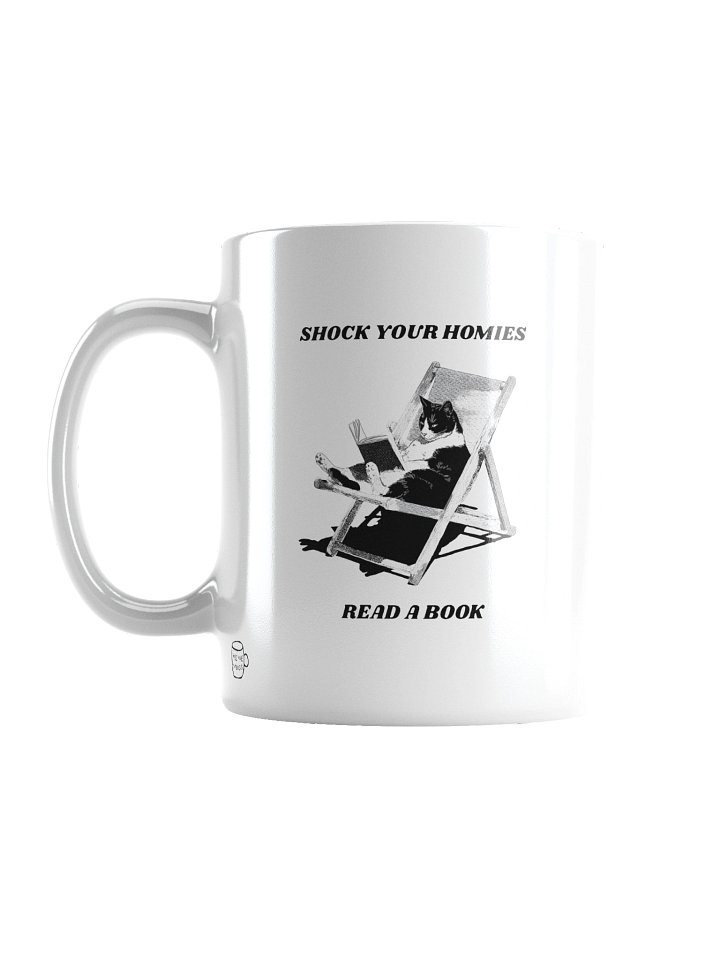 Shock Your Homies Read A Book Mug – Funny Sarcastic Reading Meme Coffee Mug | 11oz Book Lover Gift product image (1)