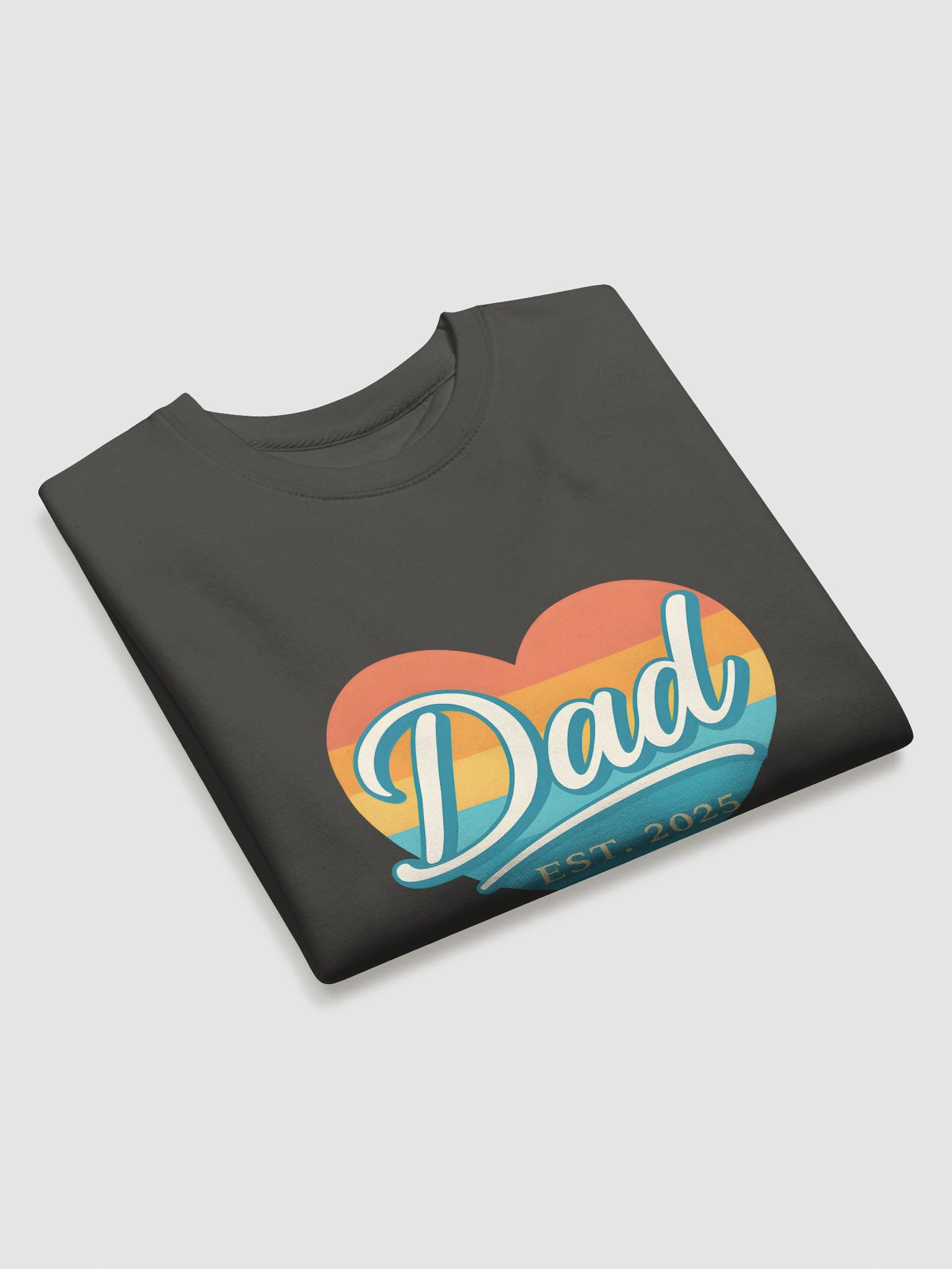 Dad EST. 2025 Sweat Shirt| New Dad Gift | First Time Father Shirt | Colorful Heart Design product image (13)