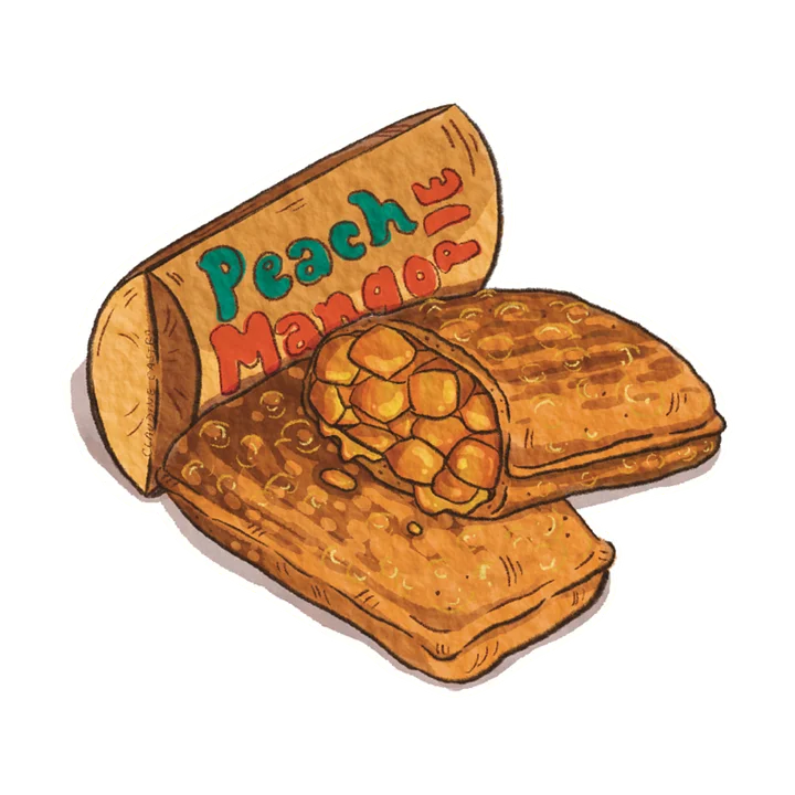 Peach Mango Pie Waterproof Vinyl Sticker product image (1)