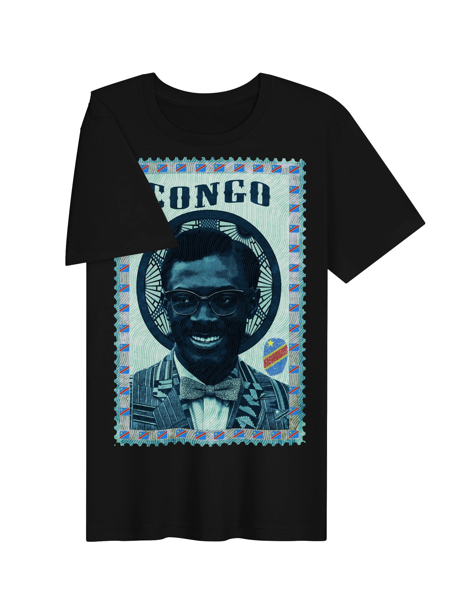 Patrice Lumumba Vintage Postage Stamp T-Shirt | Congo Independence Tee | Pan-African art product image (4)