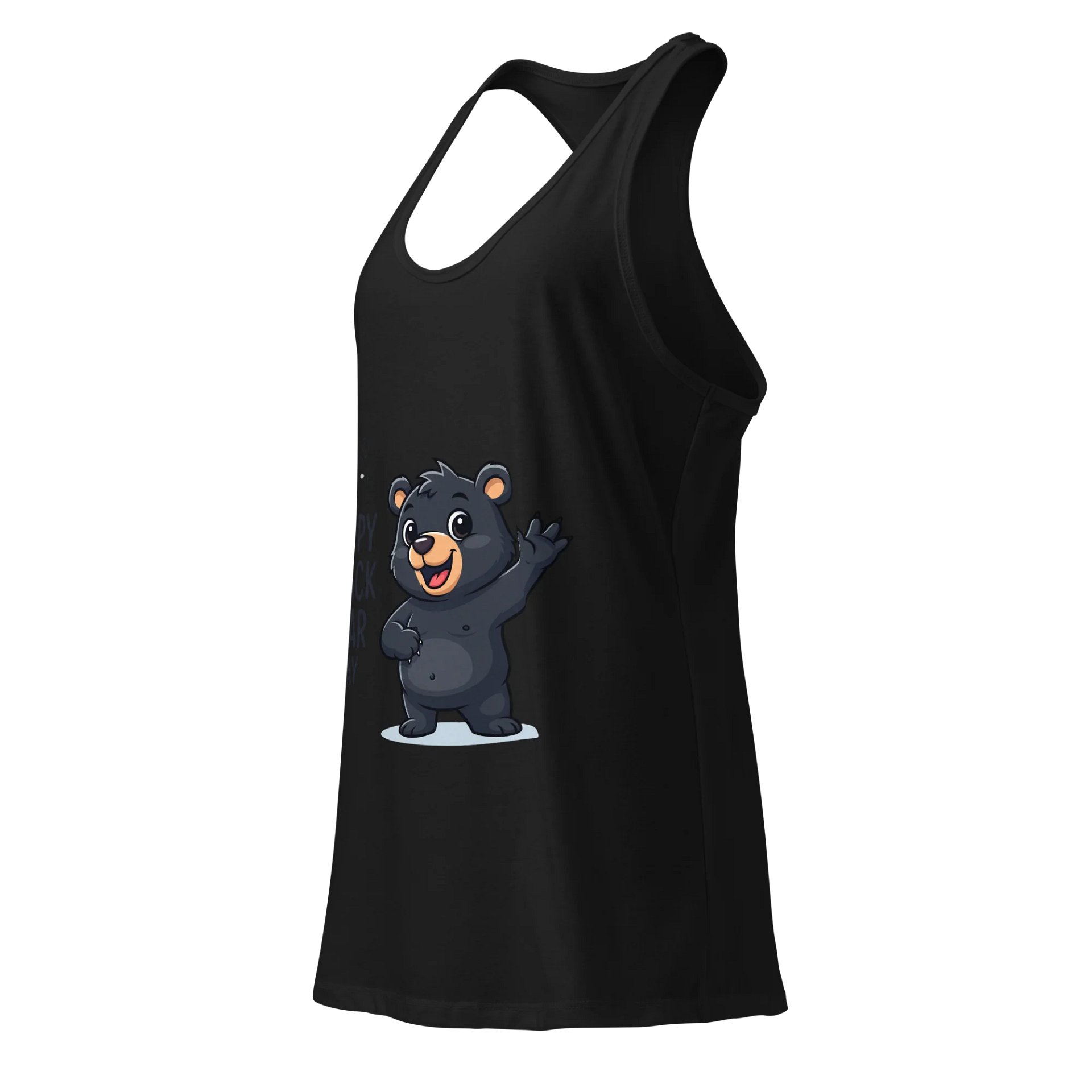 Happy Black Bear Day Racerback Tank product image (7)