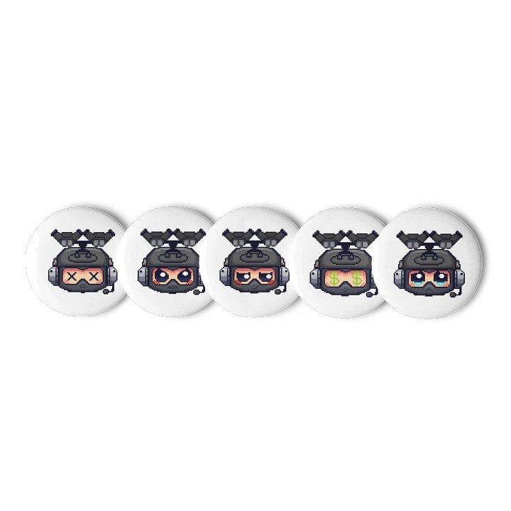 Set 5 Pixy Pins By TikTok Creator SpSoldierPixel product image (1)