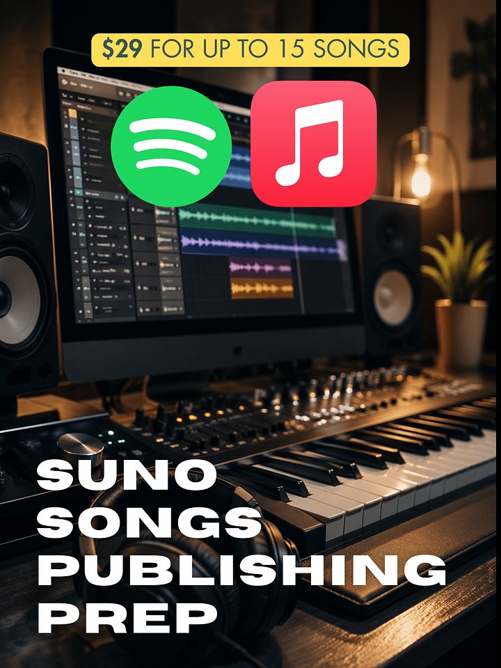 SUNO Songs Publishing Prep product image (1)