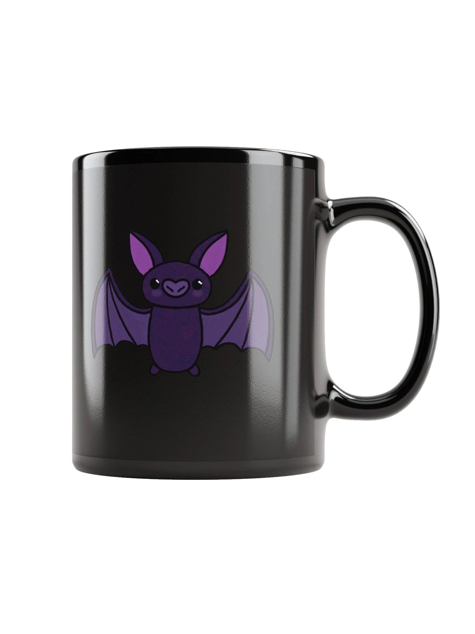 Blushing Bat Duo Black Glossy Mug product image (2)