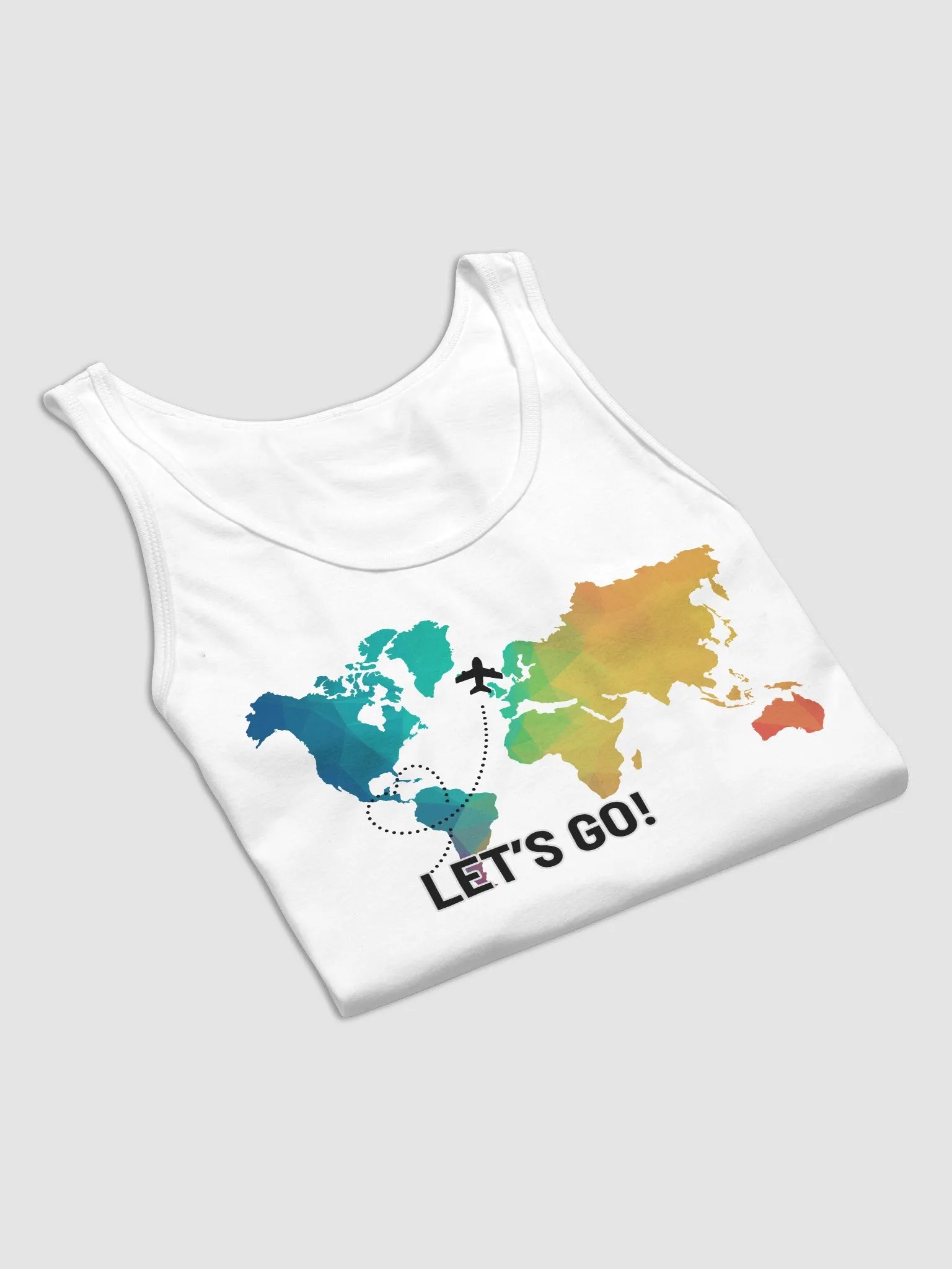 Geometric World Map Tank Top product image (49)