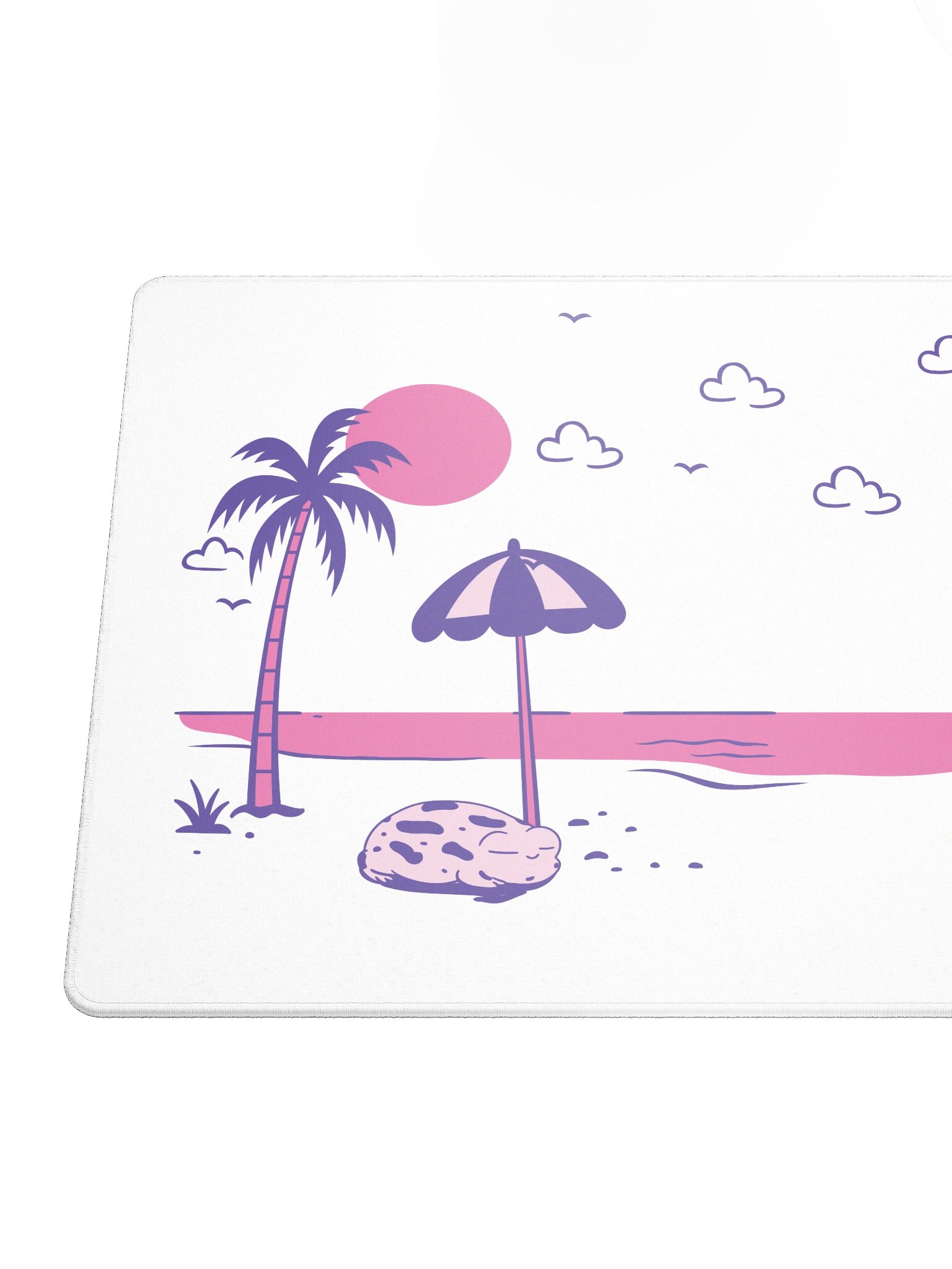 Pink Sunset Beach Gaming Mouse Pad product image (4)