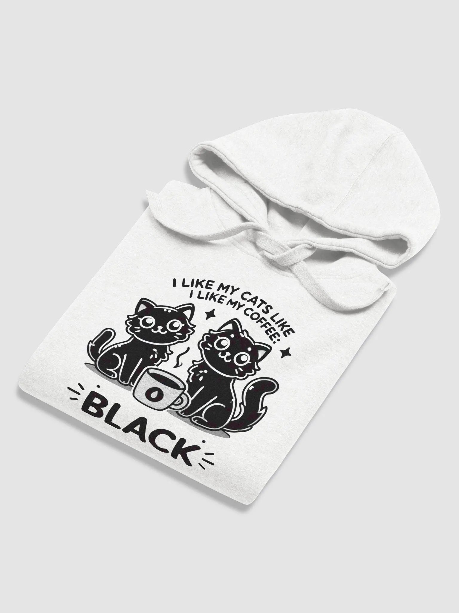 I Like My Cats Like My Coffee: Black - Hoodie product image (6)