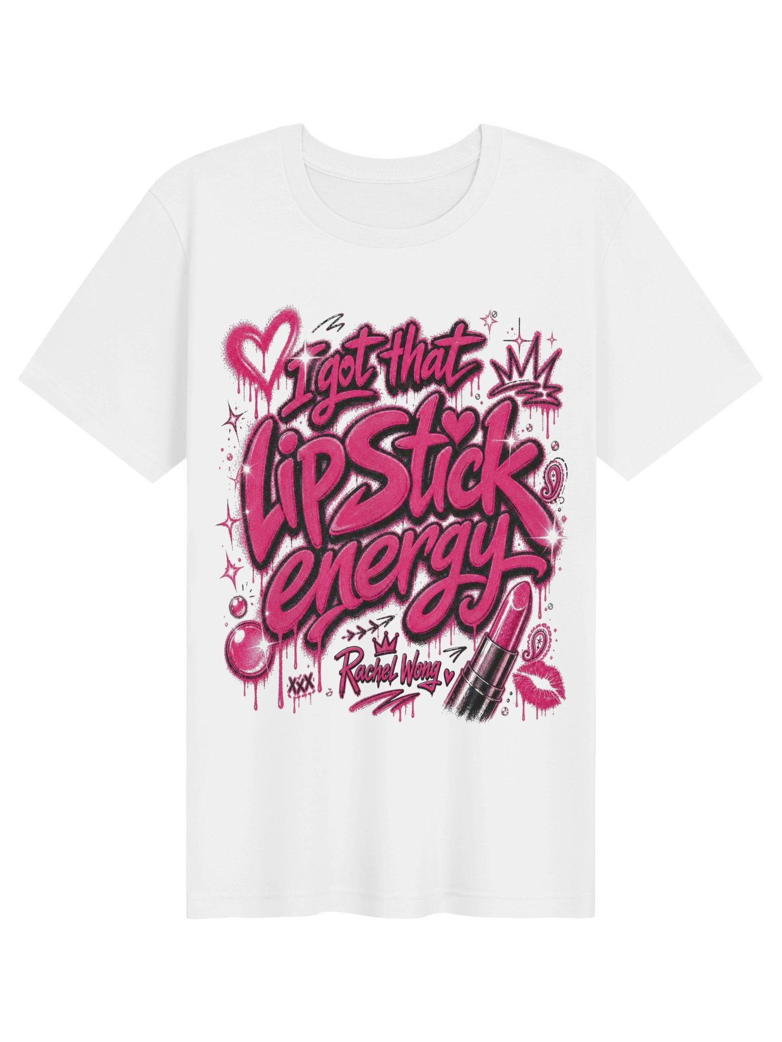 Lipstick Energy Pink Graffiti Tee product image (1)