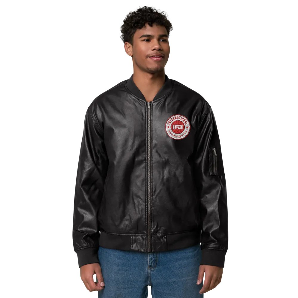 IFBNewsfeed.Org's Threadfast Apparel Faux Leather Bomber Jacket product image (2)