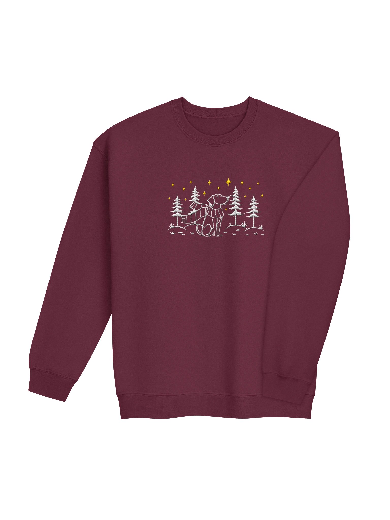 Rhodesian Ridgeback Winter/Christmas Line Art Design Embroidered Sweatshirt product image (23)