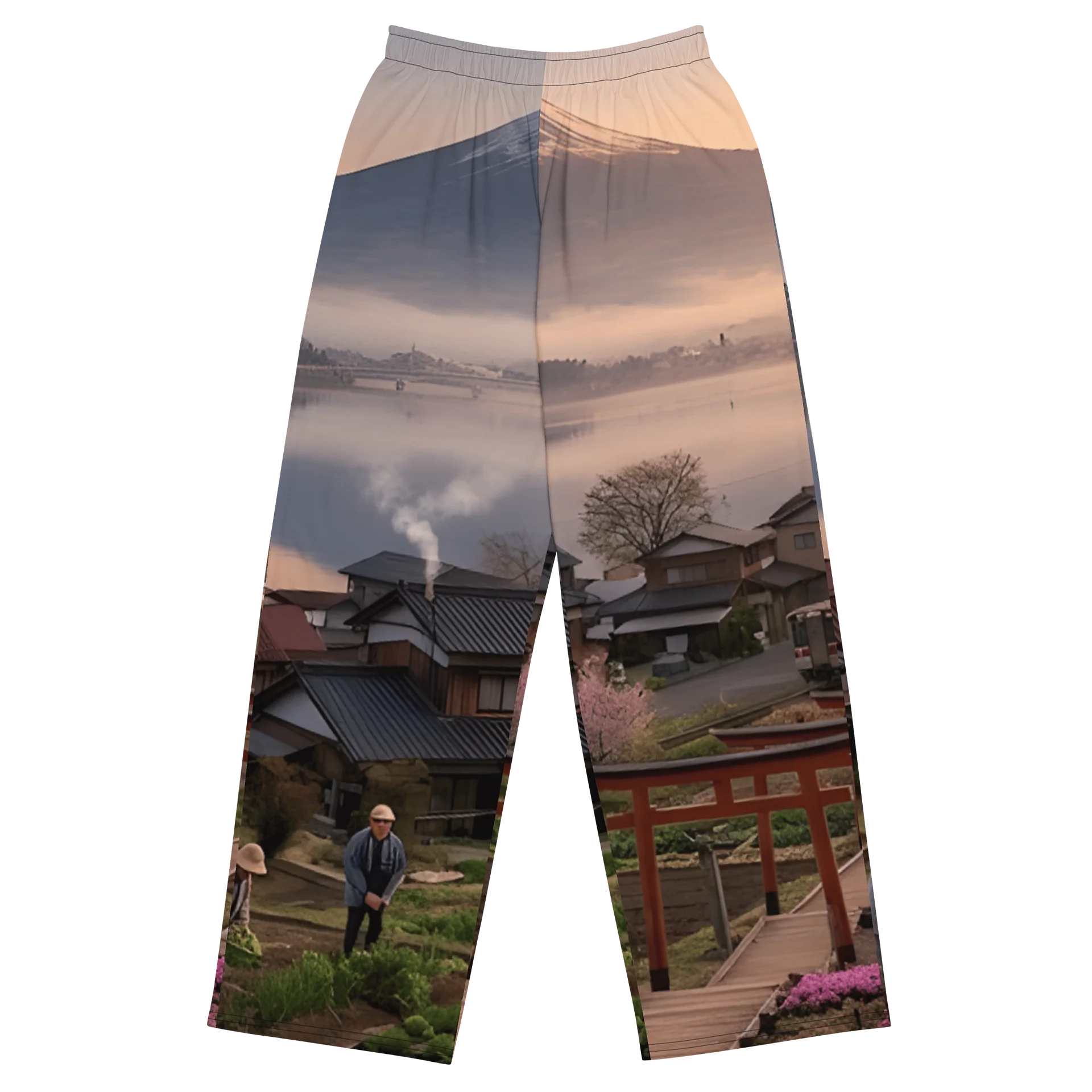 Mount Fuji Unisex Wide-Leg Pants | Graphic Lounge & Streetwear product image (1)