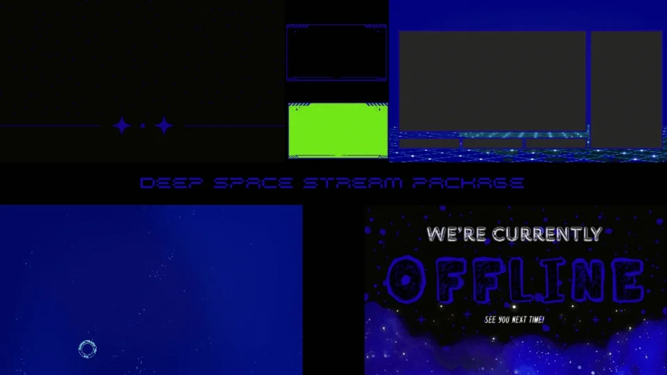 Deep Space | Animated Space Stream Package for Twitch, YouTube, Kick product image (1)