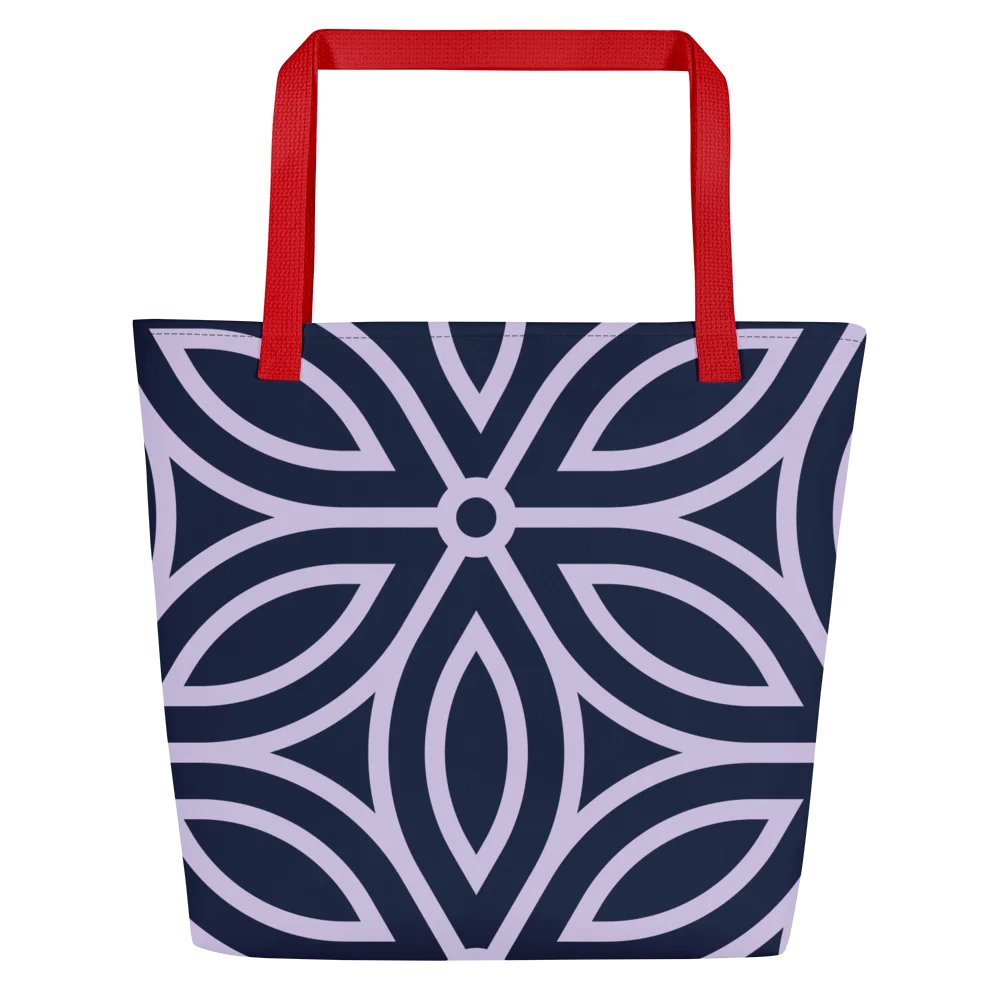 Lavender Petal Symmetry Large Tote Bag product image (4)