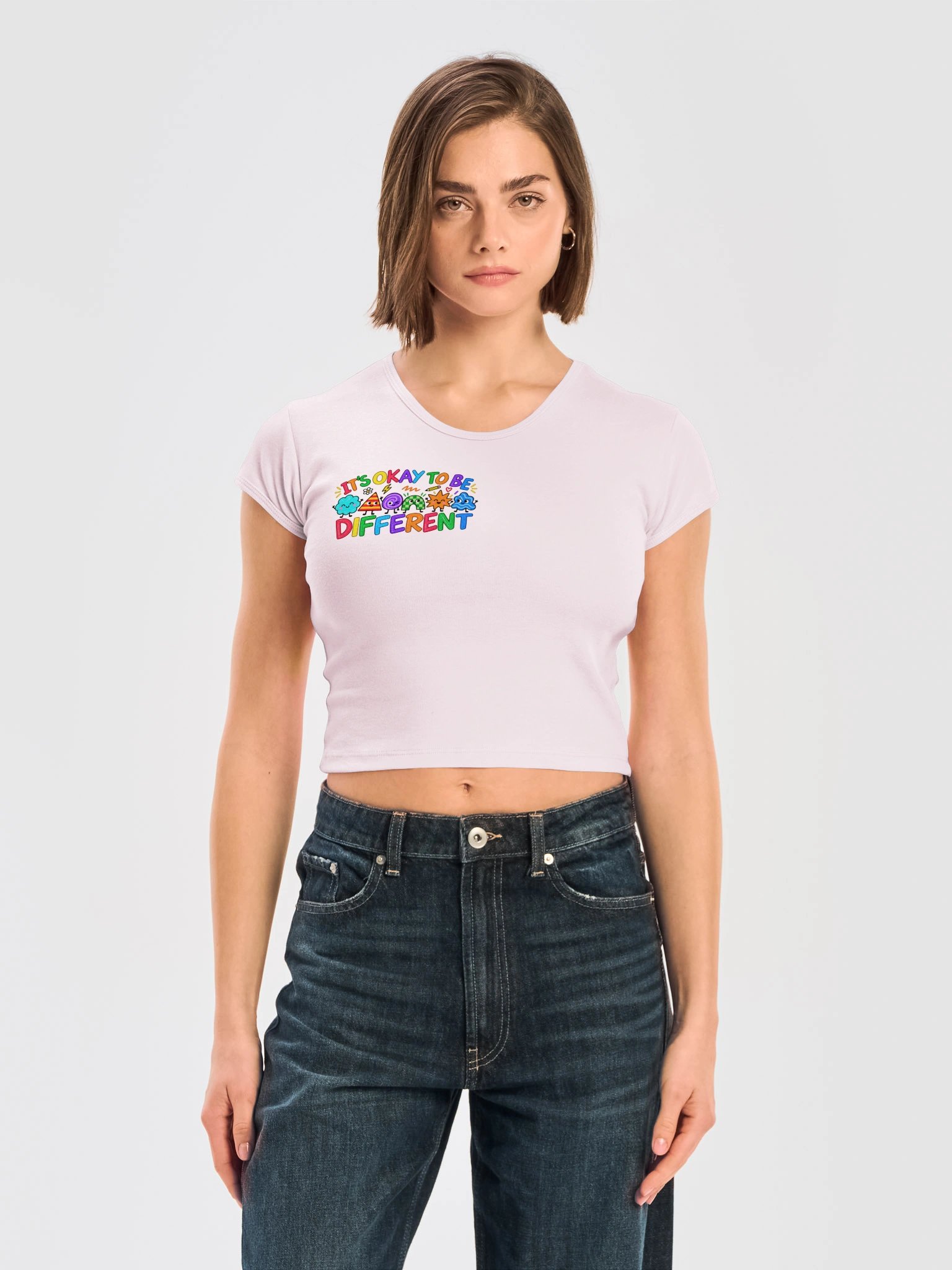 "Its okay to be different" Crop Tee product image (3)