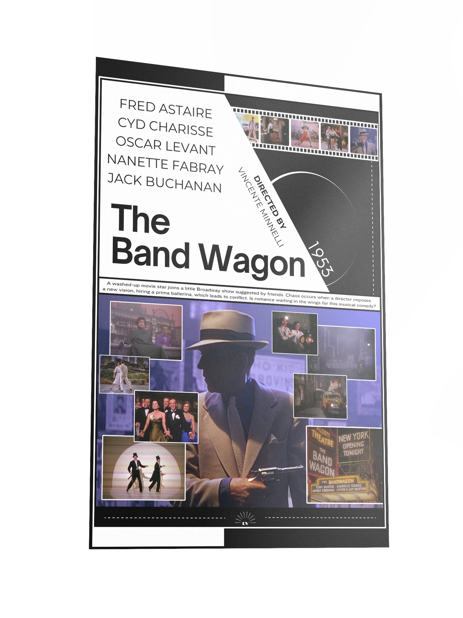 The Band Wagon with Fred Astaire and Cyd Charisse 1953 | Movie Poster | 12x18 Wall Art product image (2)