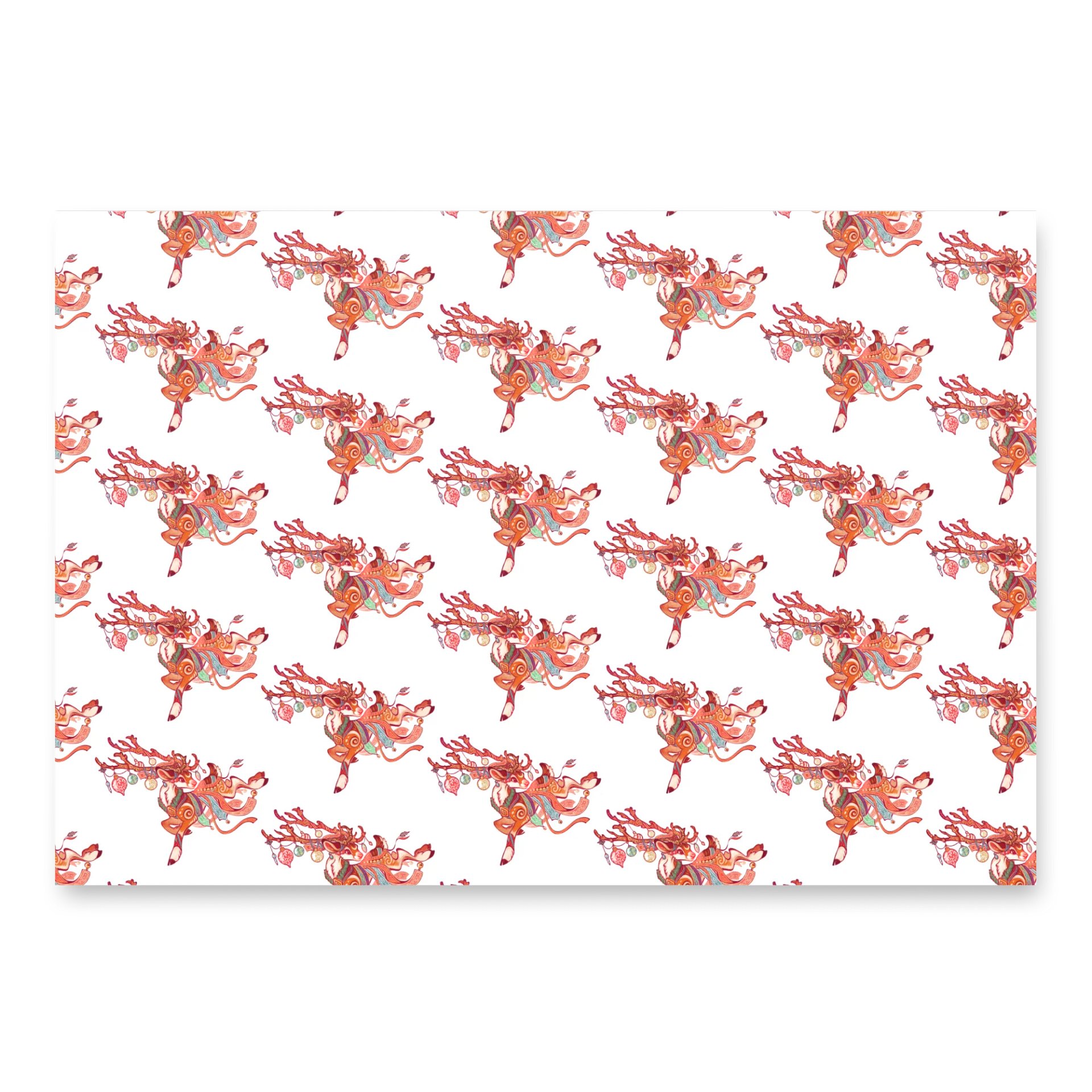 Deer Santa... | Gift wrapping paper set product image (1)