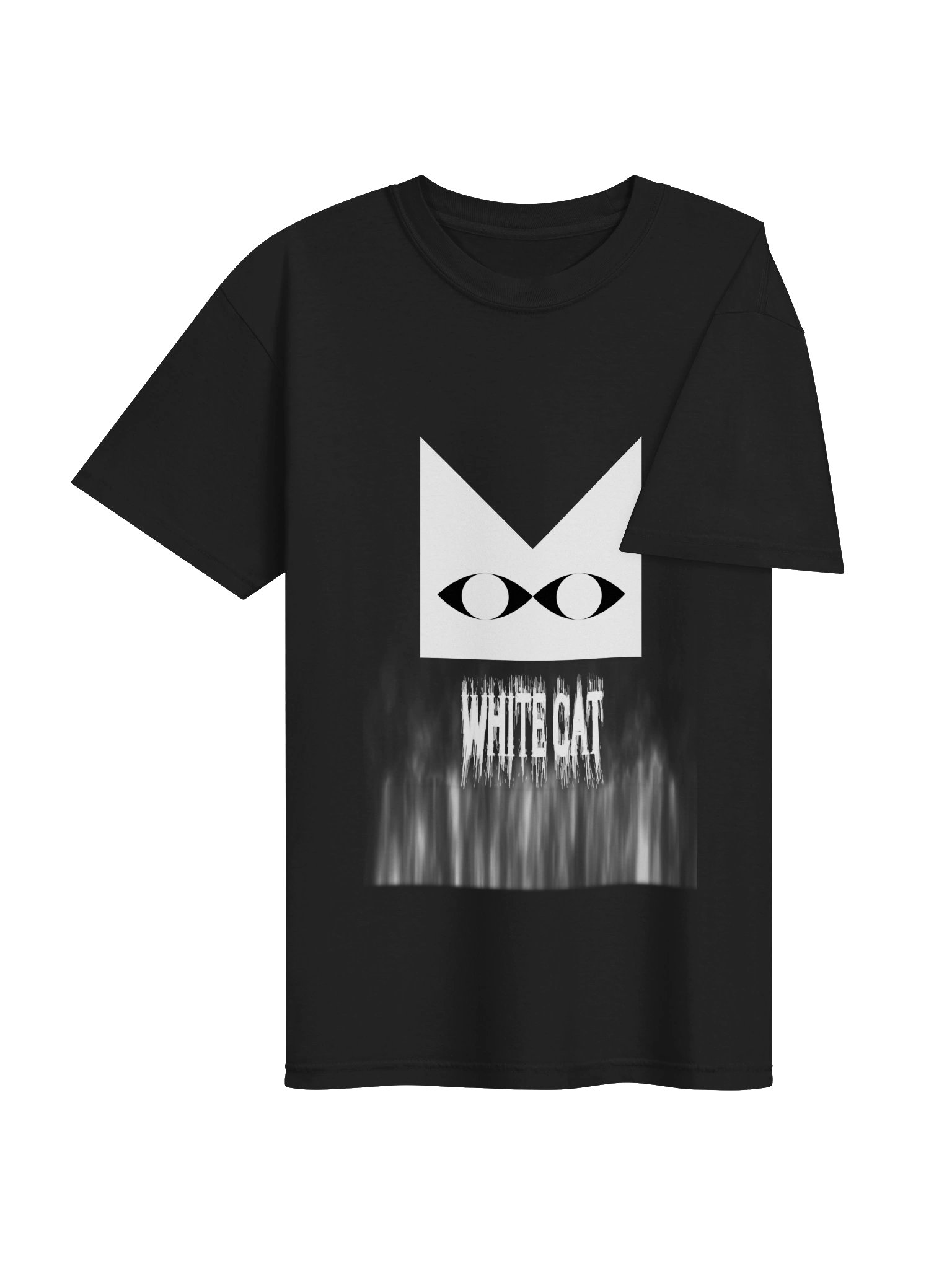 White cat T-shirt product image (4)