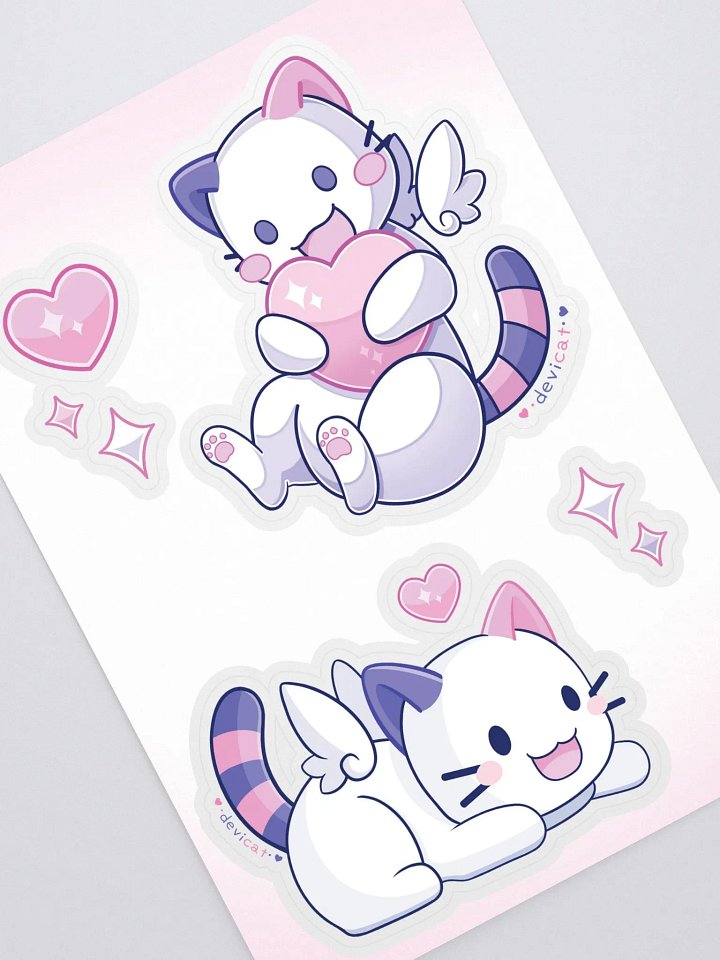 CandiCat Valentine Sticker Sheet product image (1)