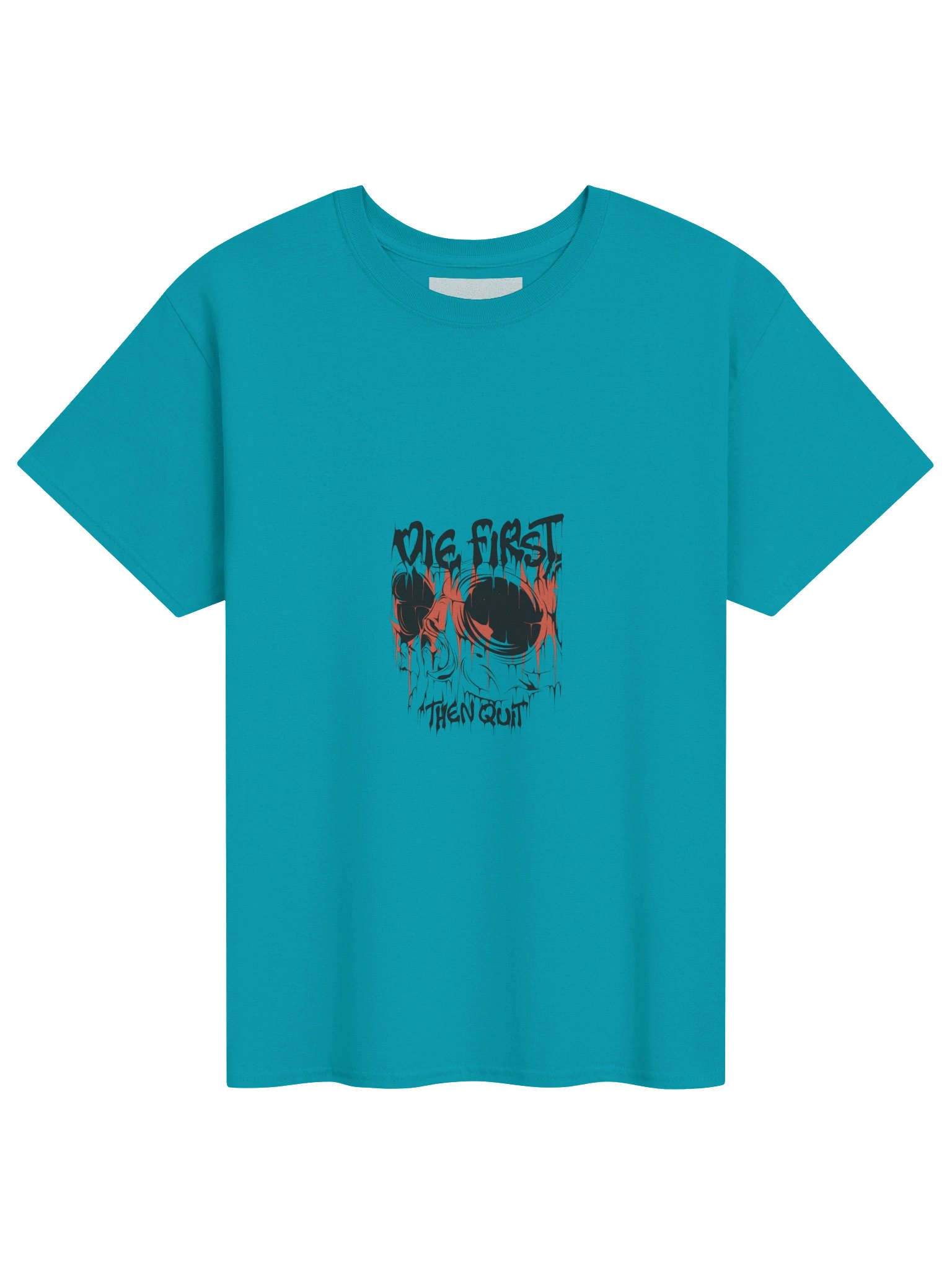 Hidenza Tee – Cyan Turquoise Oversized T-Shirt product image (1)