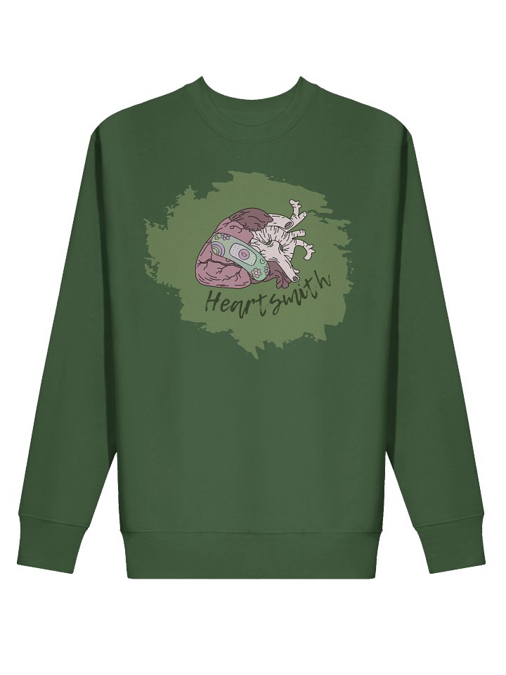 Heartsmith – Band Logo Sweatshirt (Green and Tan Edition) product image (4)