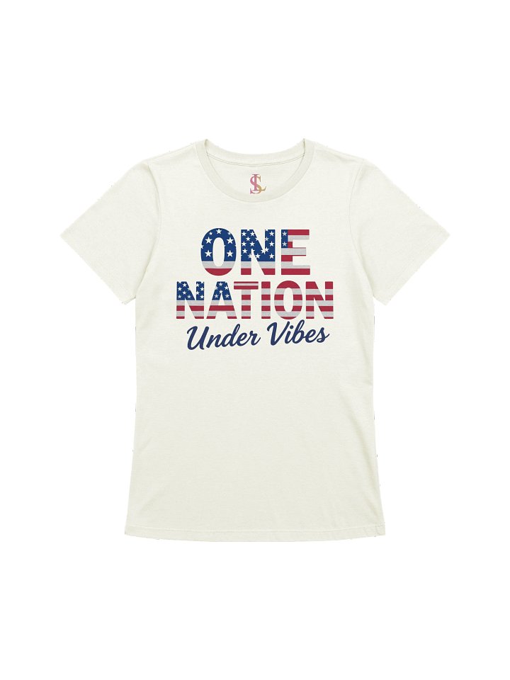 One Nation Under Vibes – Women’s Patriotic Graphic Tee product image (71)