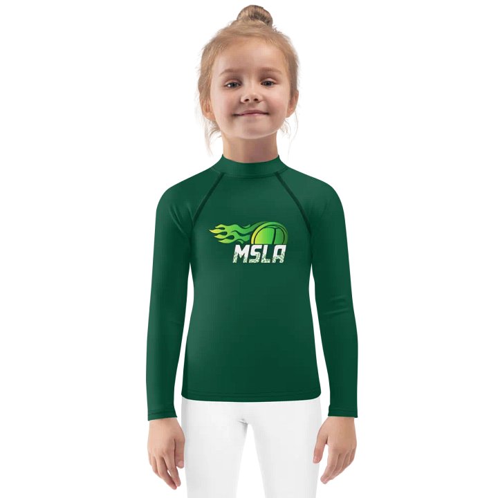 MSLA Green Little Kids Rash Guard product image (1)