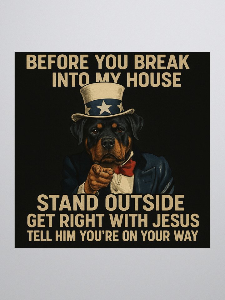Rottweiler Get Right with Jesus Sticker product image (2)
