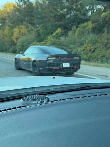 So this just got spotted outside the Chelsea Proving grounds guess the V8 is already out testing again 👀 #srt #charger #hemi