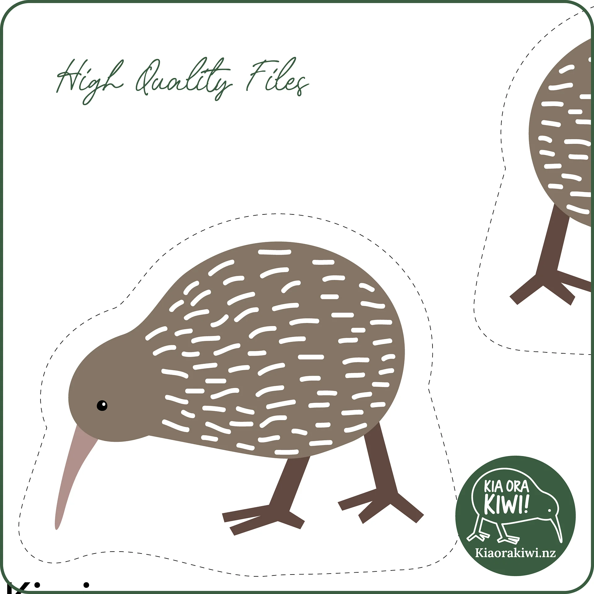 New Zealand Bird Paper Squishy | PDF Pattern Template | Kiwiana Craft | DIY Fidget product image (7)