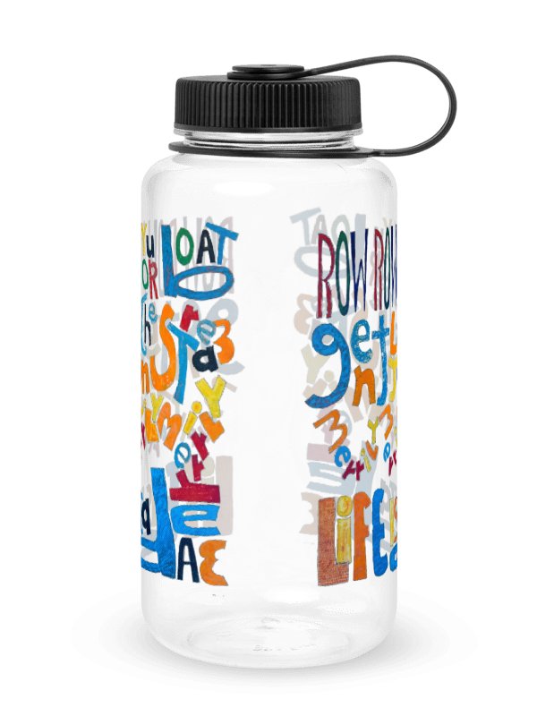 Row Row Row Your Boat Wide Mouth Plastic Water Bottle product image (2)