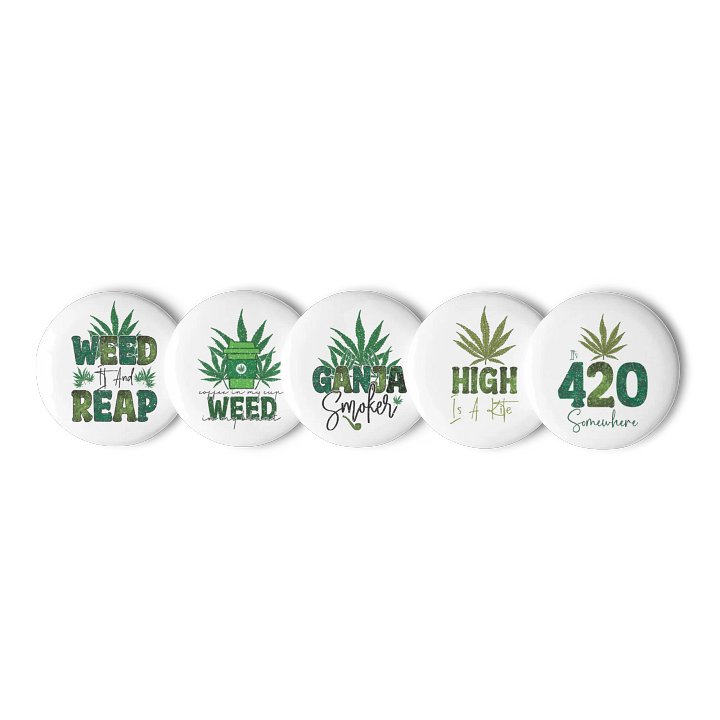 Weed and Reap Pin Button Set product image (1)