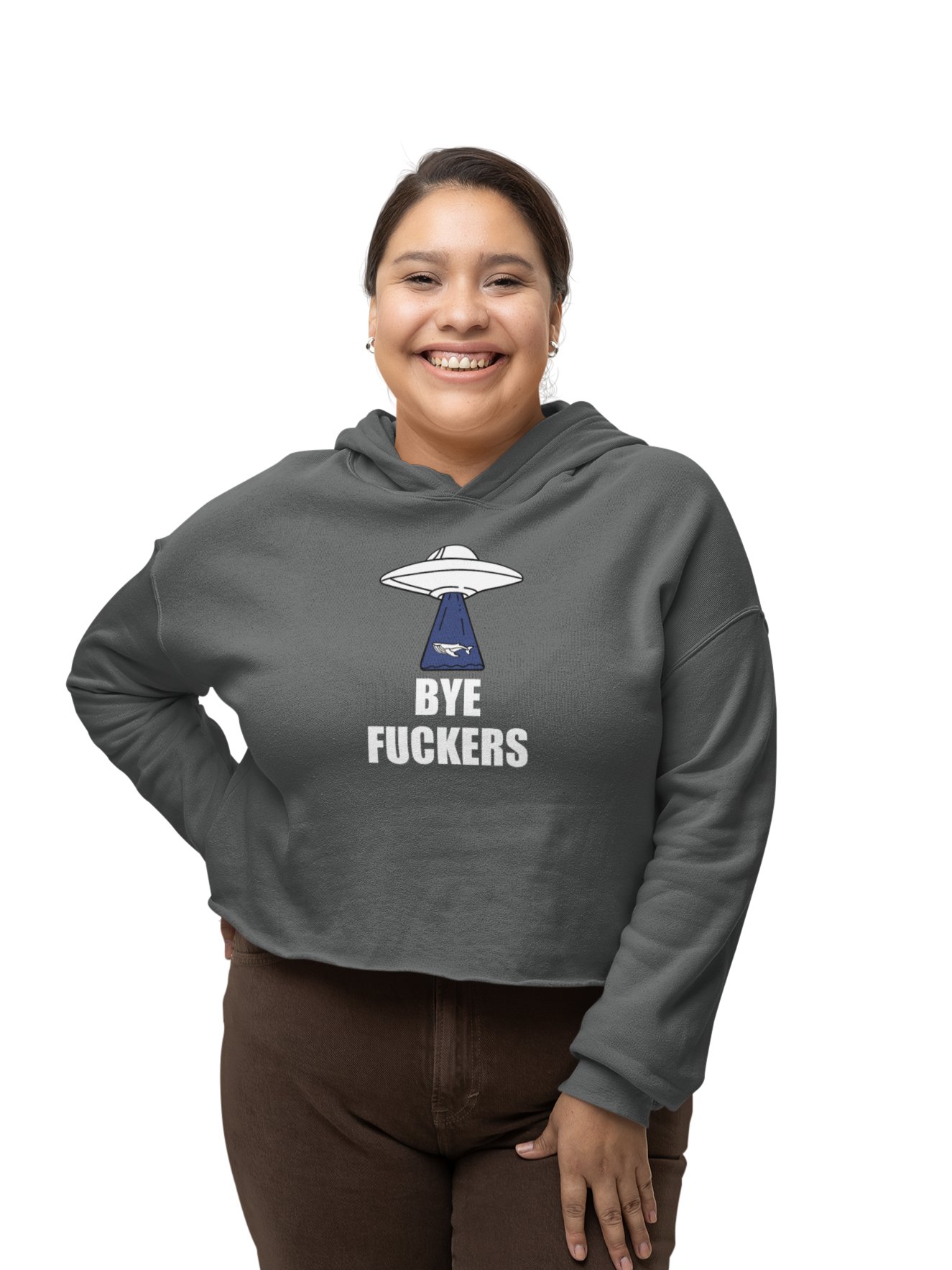 Bye Fuckers crop hoodie product image (1)