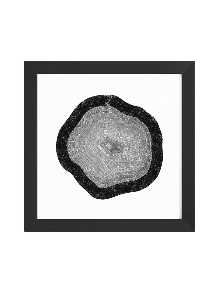 "Layers upon Layers" - Framed Minimalist Art Print - White product image (1)