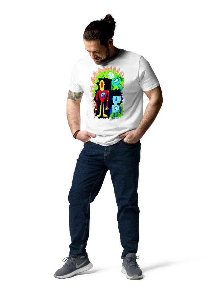 Whimsical Robot Trio Unisex T-Shirt product image (27)