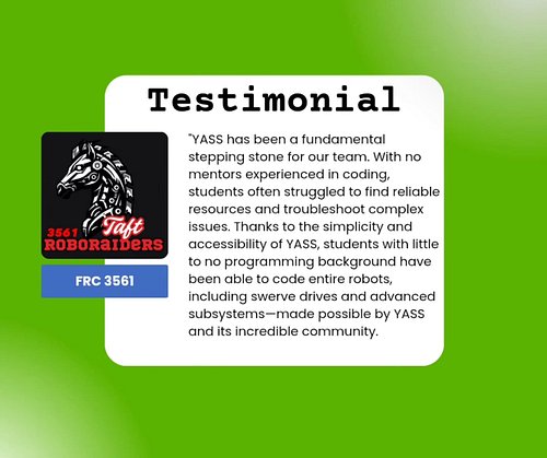 We could spend all day talking about YASS.
We'd rather let the teams using it do the talking.

Welcome to our new Testimonial...