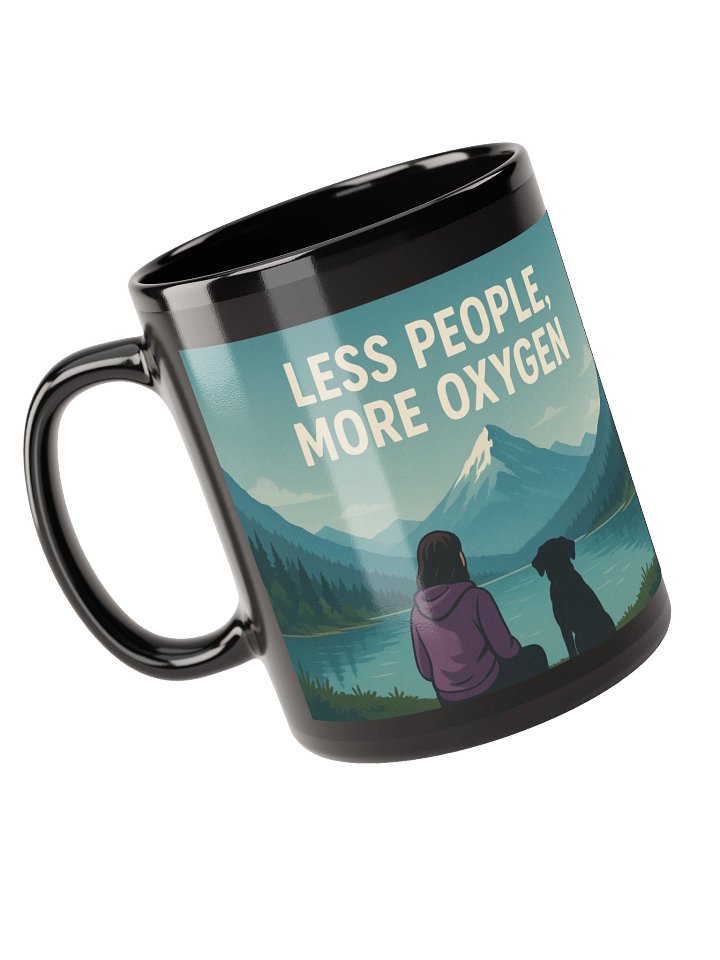 Less People More Oxygen Black Mug product image (1)
